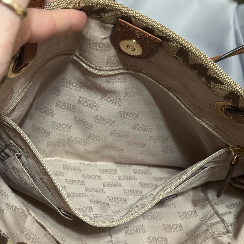 Michael Kors Brown Logo Tote Bag - Picture 16 of 16
